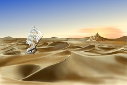 Montsaintmichel et le desert