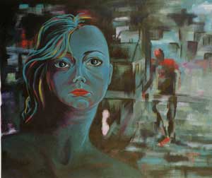 autoportrait à l'homme rouge